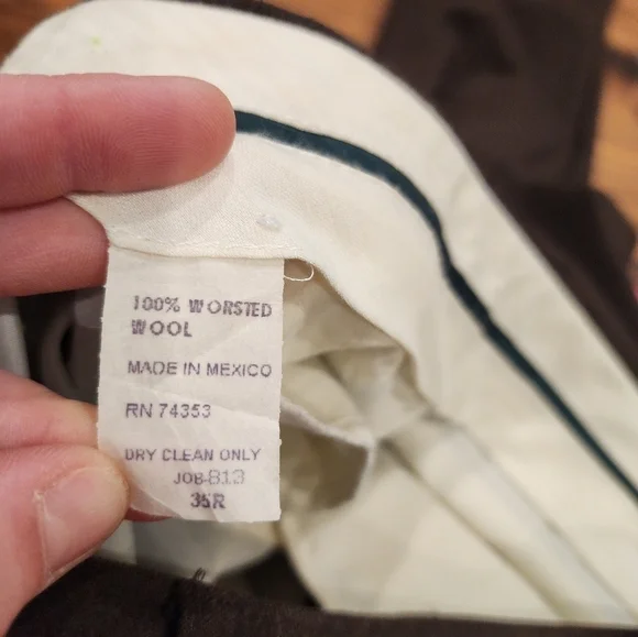 Worsted Wool Pleated Dress Pants - Picture 12 of 12